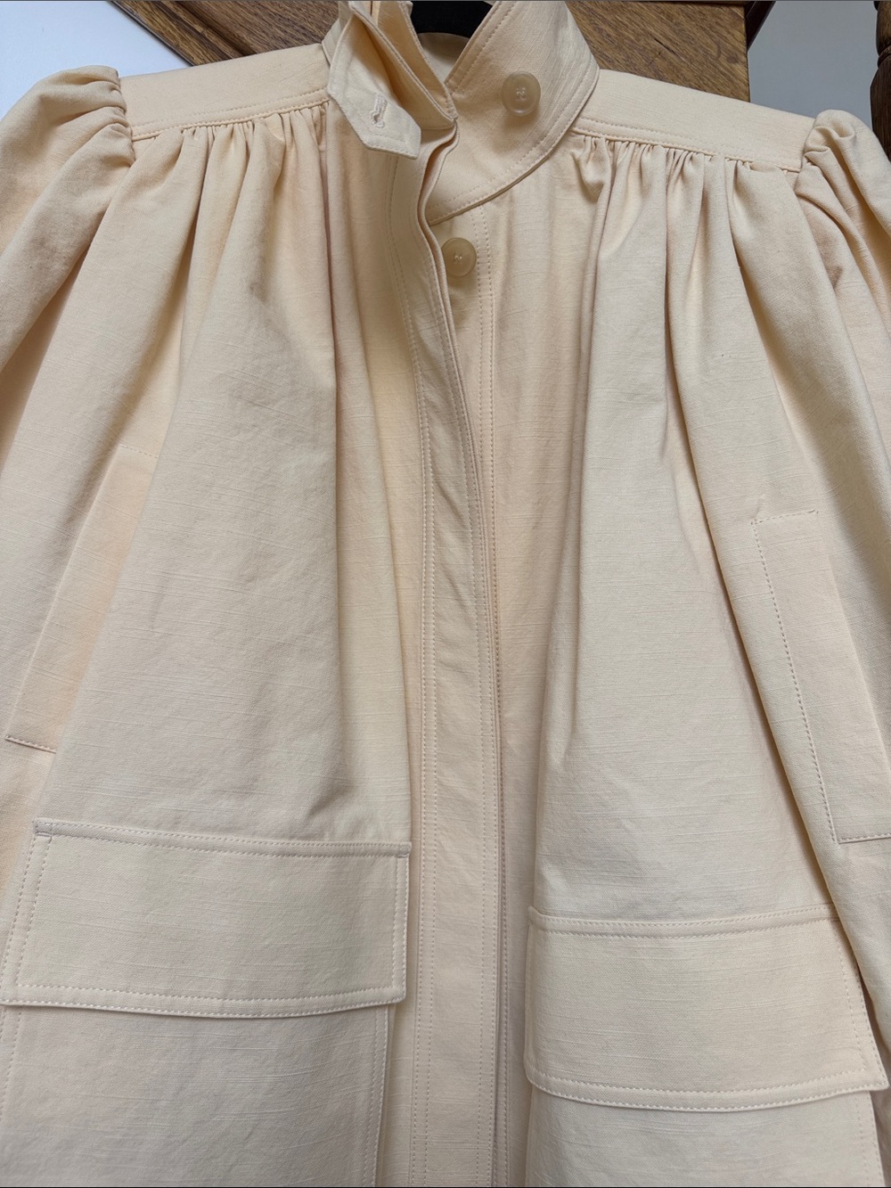 Chloé Light Wheat Puff-Sleeve Jacket - Picture 6 of 11